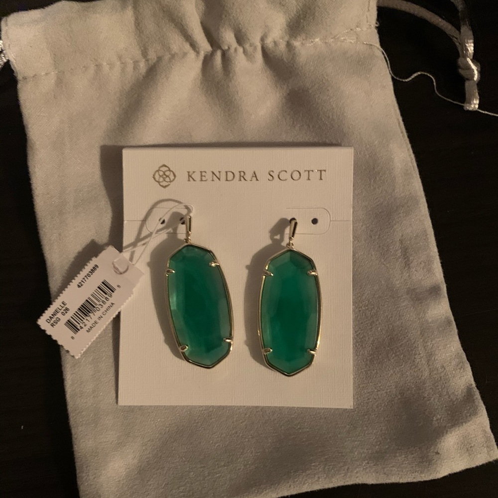 Faceted Gold Jade Illusion Statement Earrings